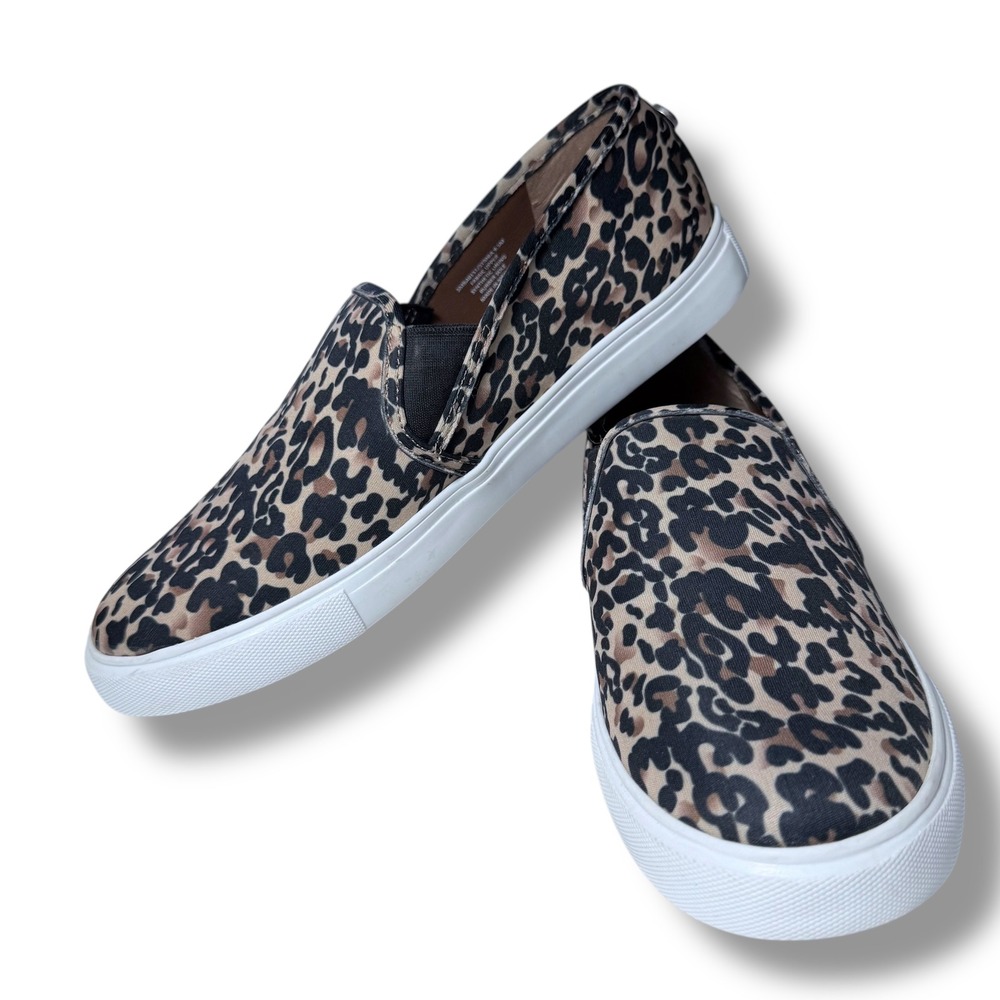 EUC Steve Madden Leopard Print Slip On Casual Sneakers Size 9.5M - Picture 6 of 11